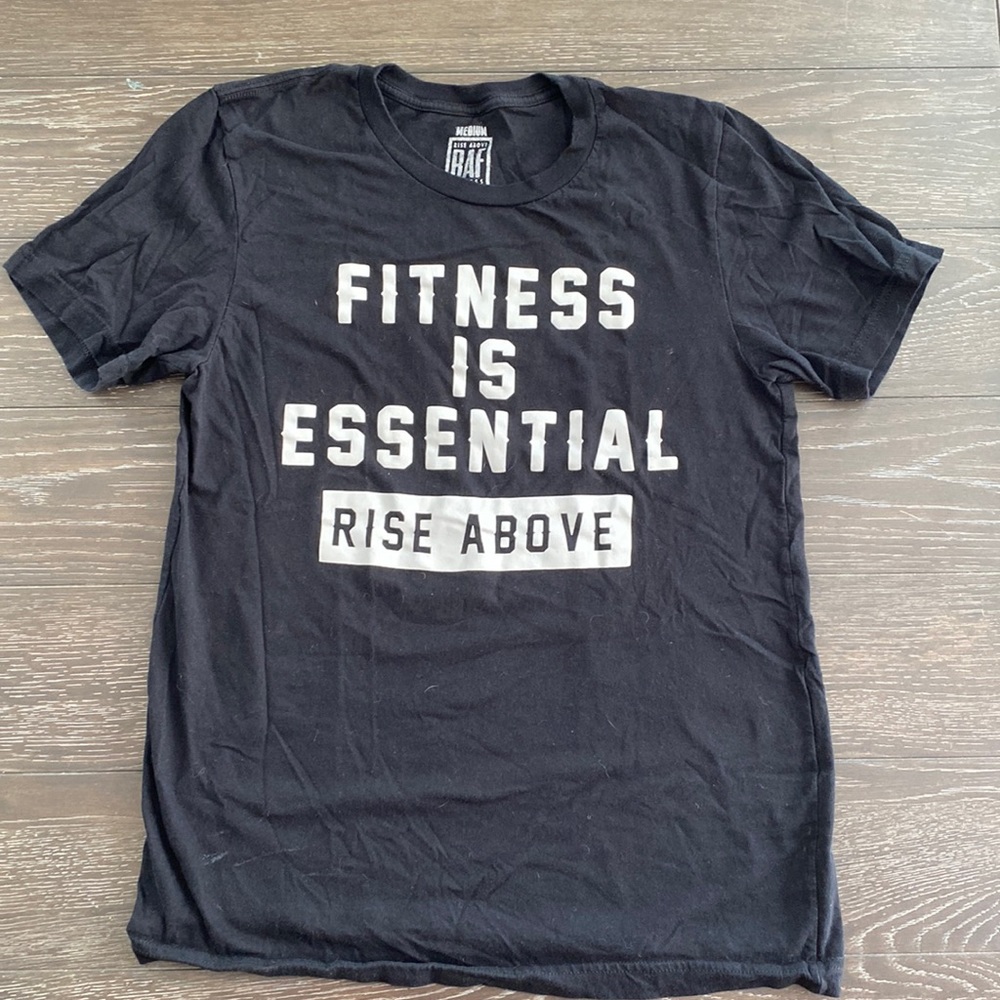 Rise above fitness tee